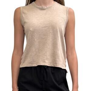 NWT Pharaoh Collection Ava Crop Tank in Supima Slub Size 4